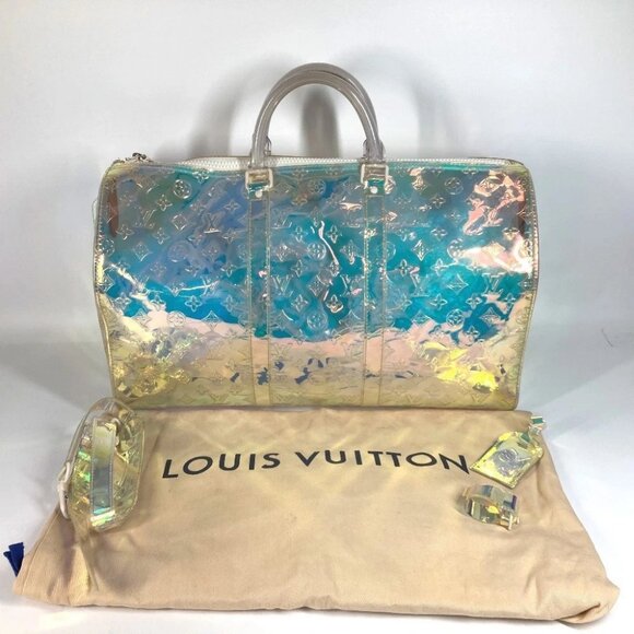 LOUIS VUITTON M53271 Monogram prism Keepall-Bandouliere50 Duffle Hand Bag - Picture 1 of 16